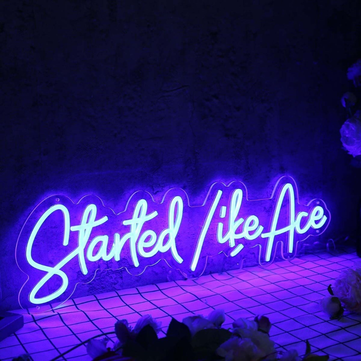 Started Like Ace Blue Led Neon Sign - Shineneon