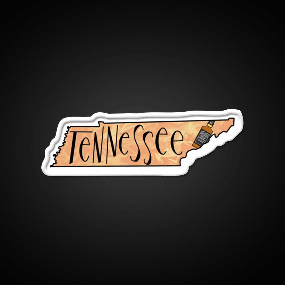 State Of Tennessee With Whiskey Bottle Whiskey Drink Bar Led Neon Sign Rgb Color - Shineneon