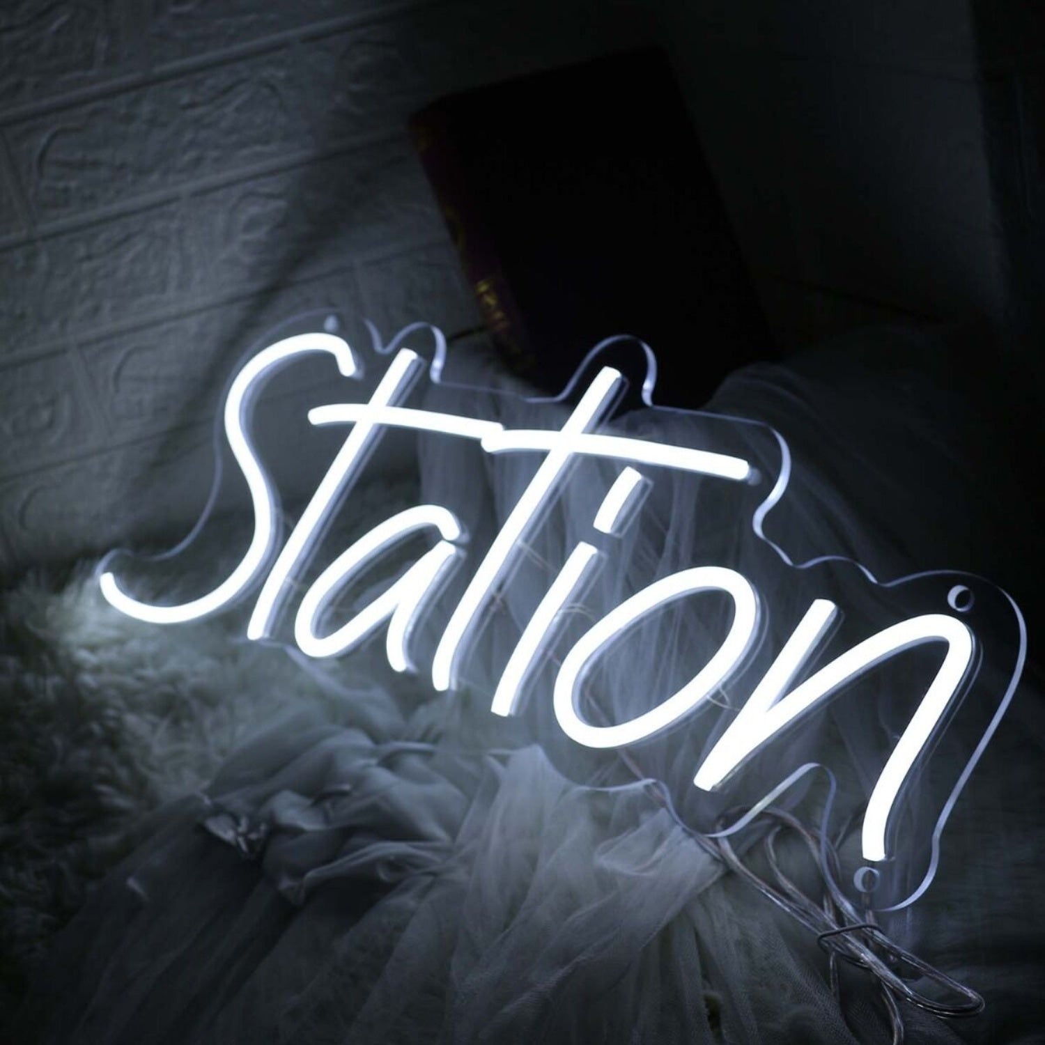 Station White Led Neon Sign - Shineneon