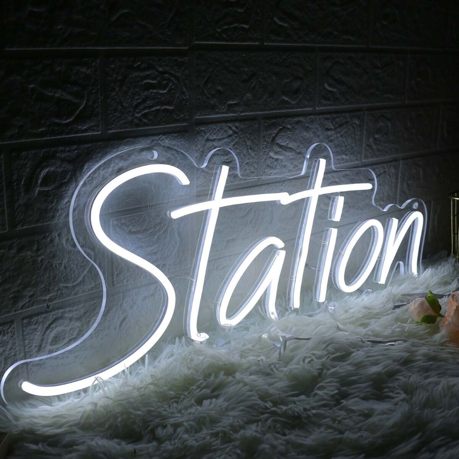 Station White Led Neon Sign - Shineneon