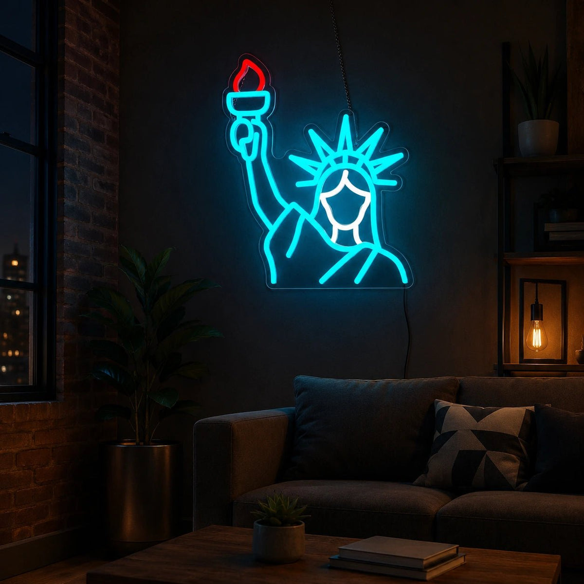 Statue Liberty Silhouette LED Neon Sign - Shineneon