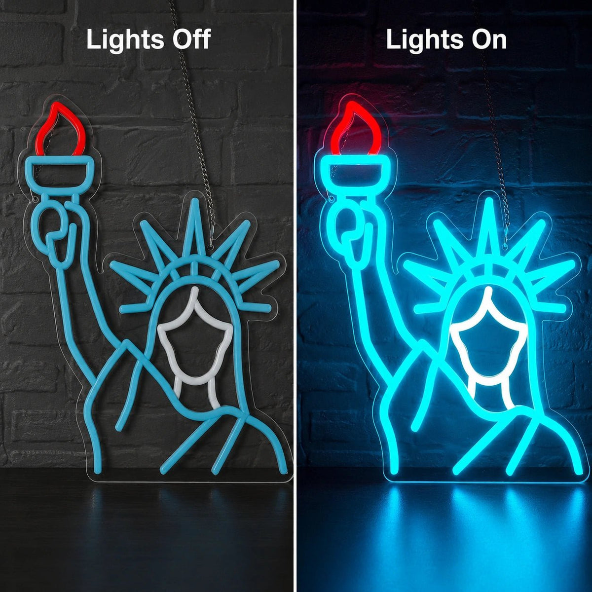 Statue Liberty Silhouette LED Neon Sign - Shineneon