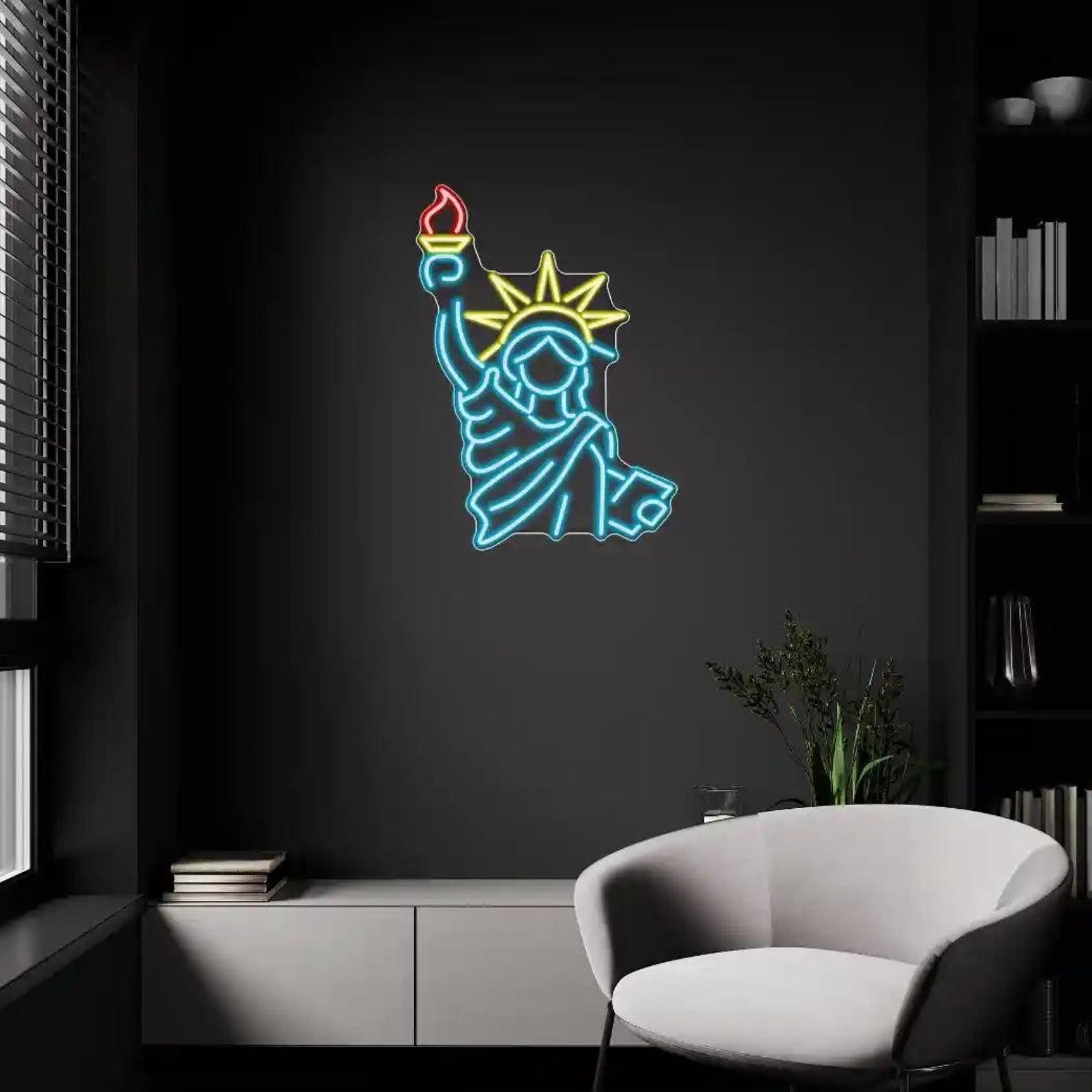 Statue Of Liberty Led Neon Sign Multicolor Silhouette Home Decor | Shineneon