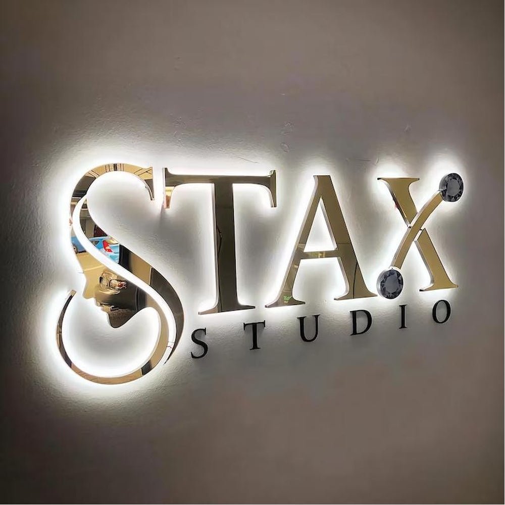 Stax Studio 3D Backlit Letters Business Metal Led Sign - Shineneon