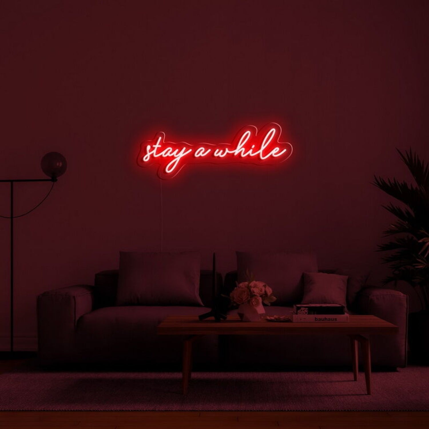 Stay A While Led Neon Sign For Welcoming And Cozy - Shineneon
