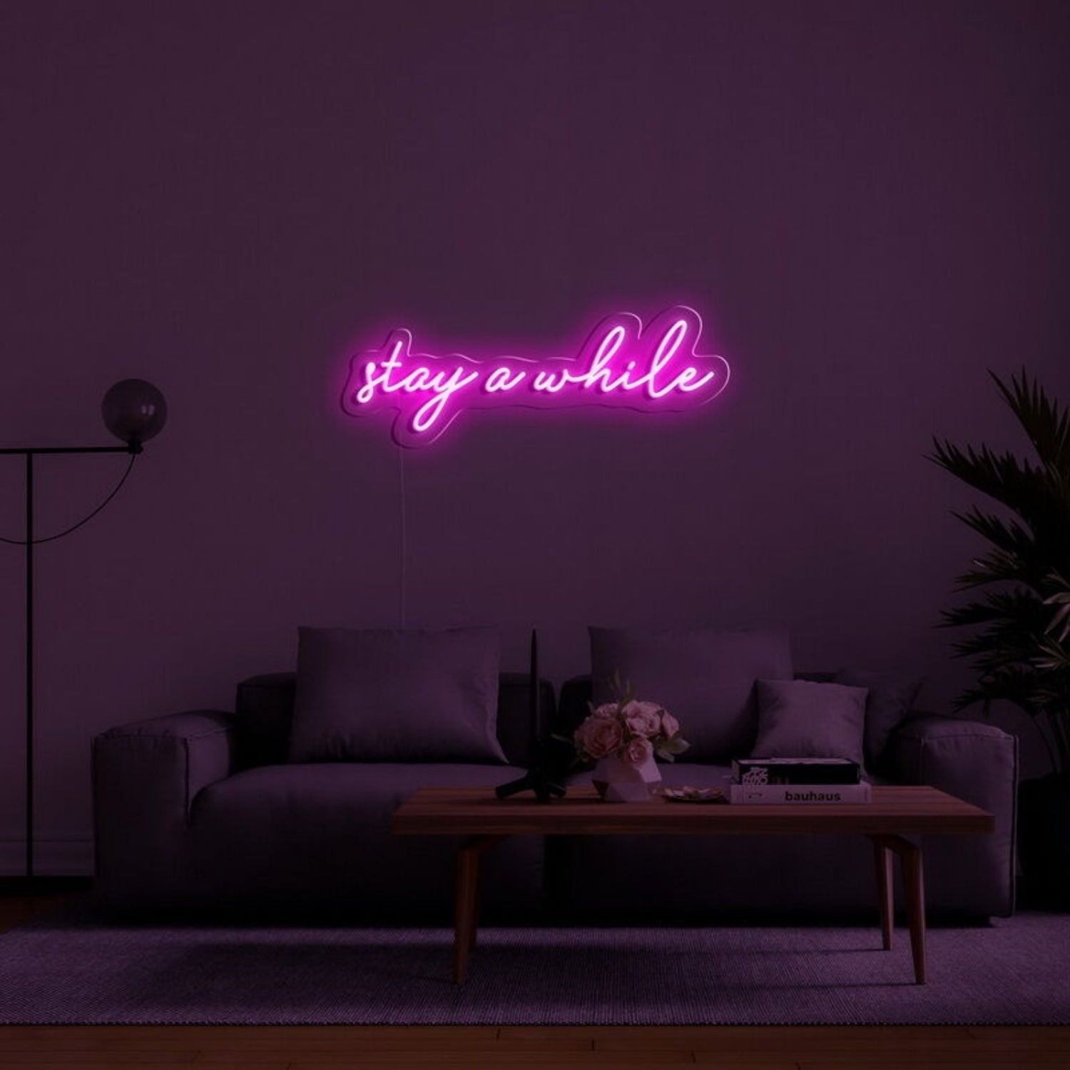 Stay A While Led Neon Sign For Welcoming And Cozy - Shineneon