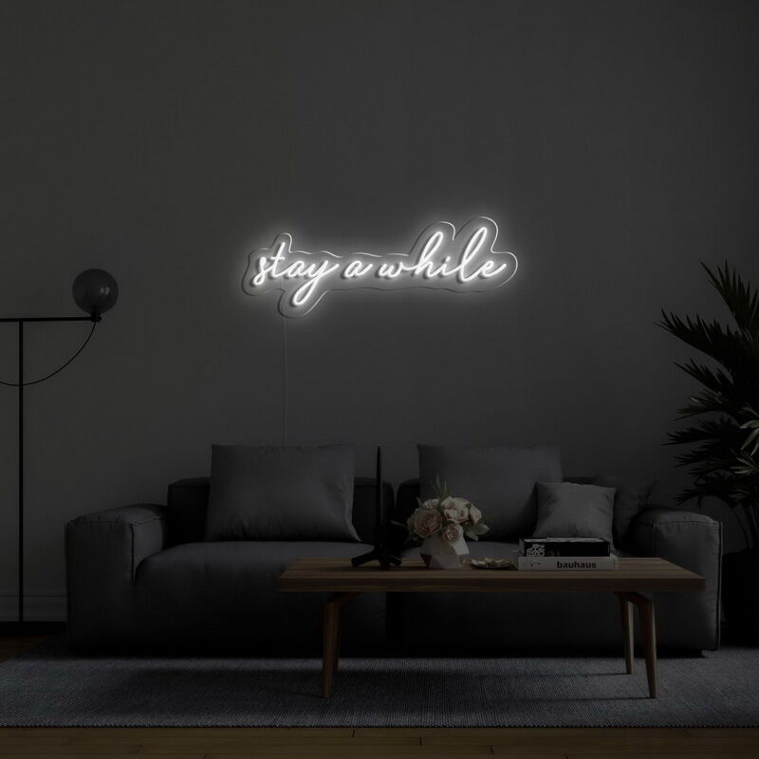 Stay A While Led Neon Sign For Welcoming And Cozy - Shineneon