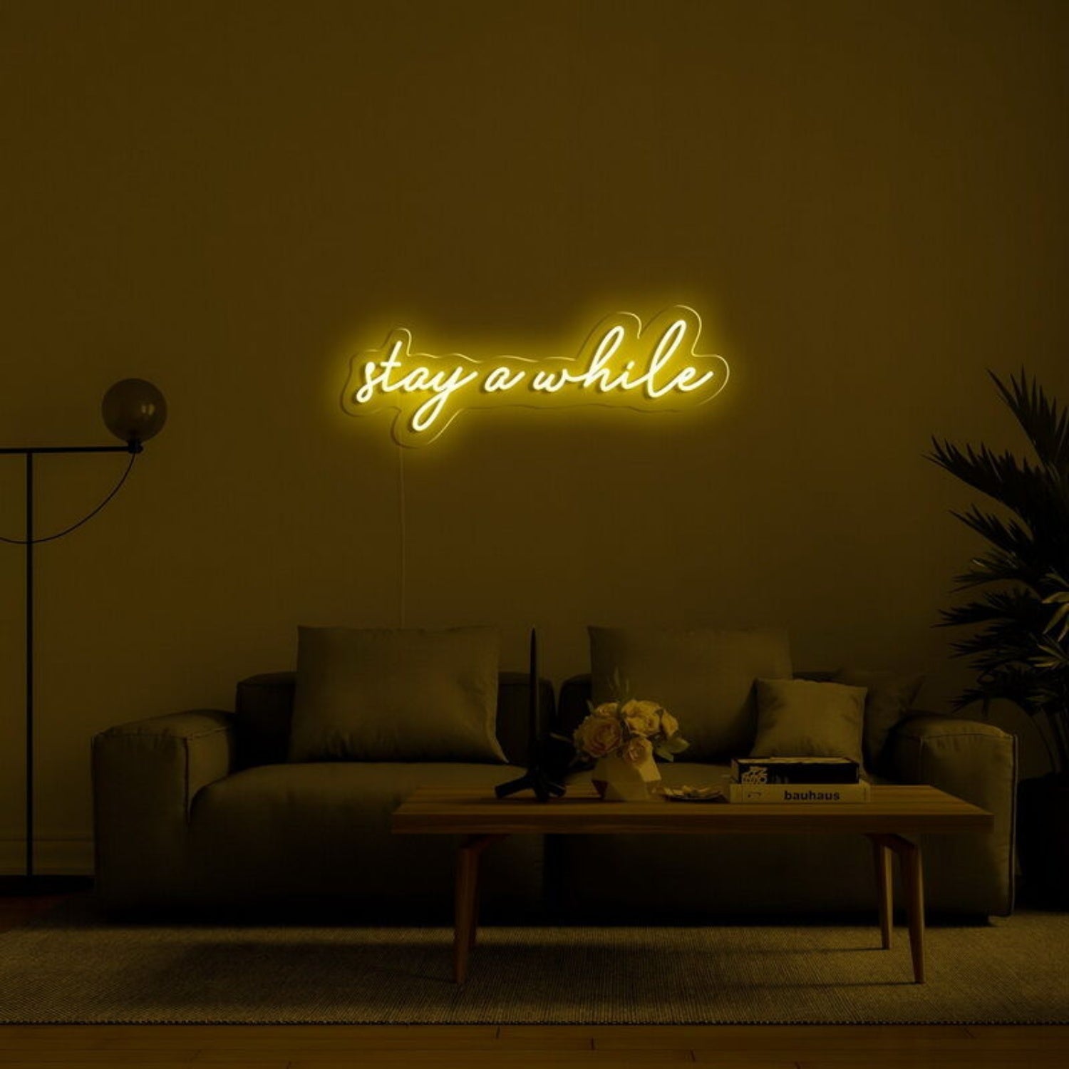 Stay A While Led Neon Sign For Welcoming And Cozy - Shineneon