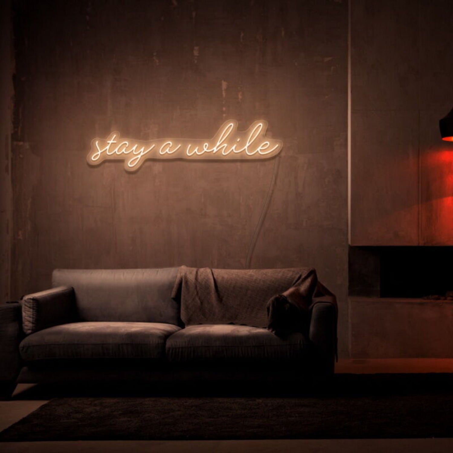 Stay A While Led Neon Sign For Welcoming And Cozy Spaces - Shineneon