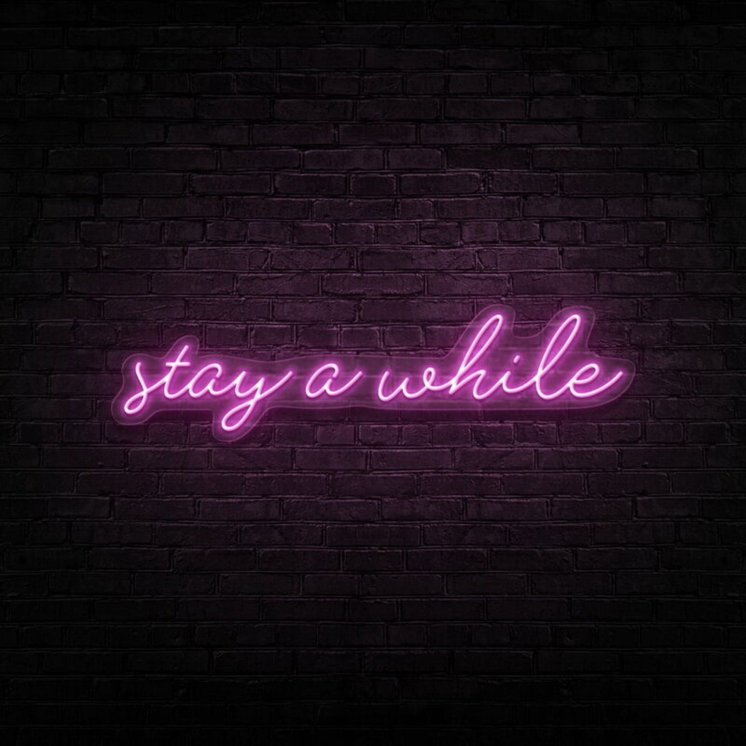 Stay A While Led Neon Sign For Welcoming And Cozy Spaces - Shineneon