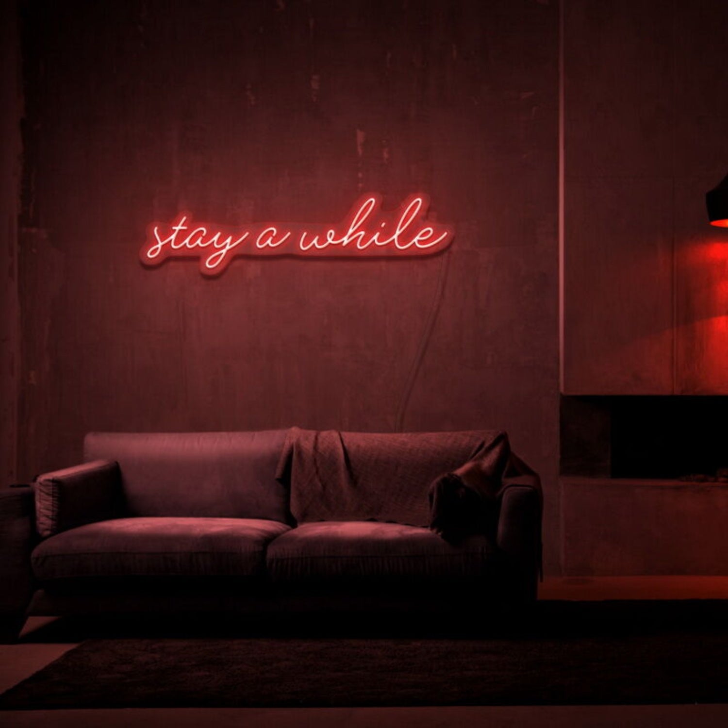 Stay A While Led Neon Sign For Welcoming And Cozy Spaces - Shineneon