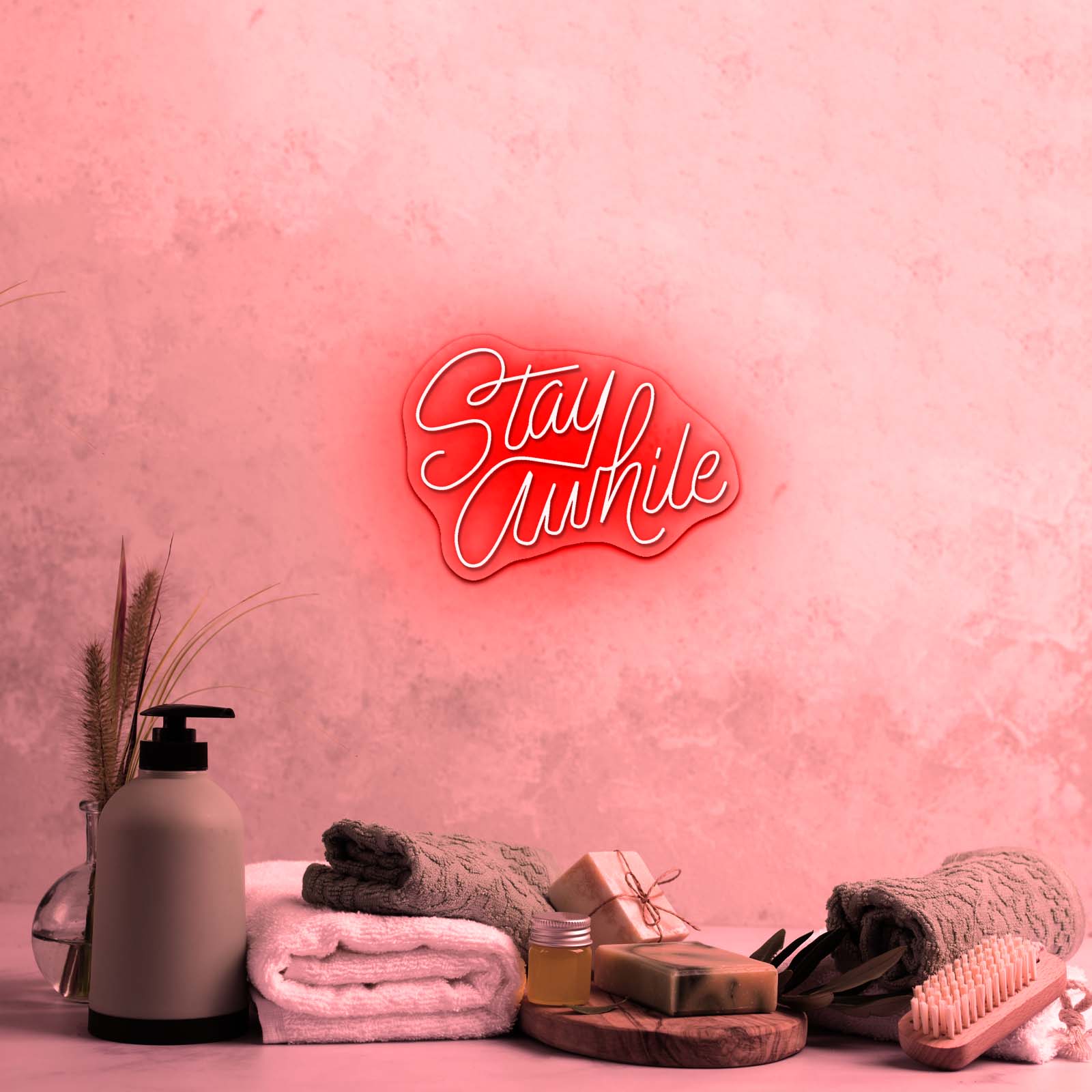 Stay Awhile Fancy Led Neon Sign For Bar - Shineneon