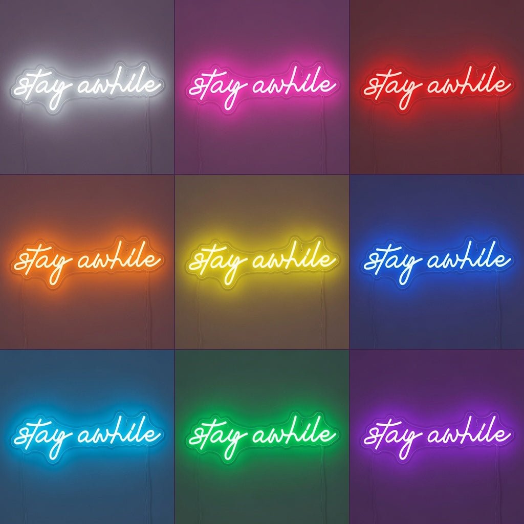 Stay Awhile LED Neon Sign Home Decor - Shineneon