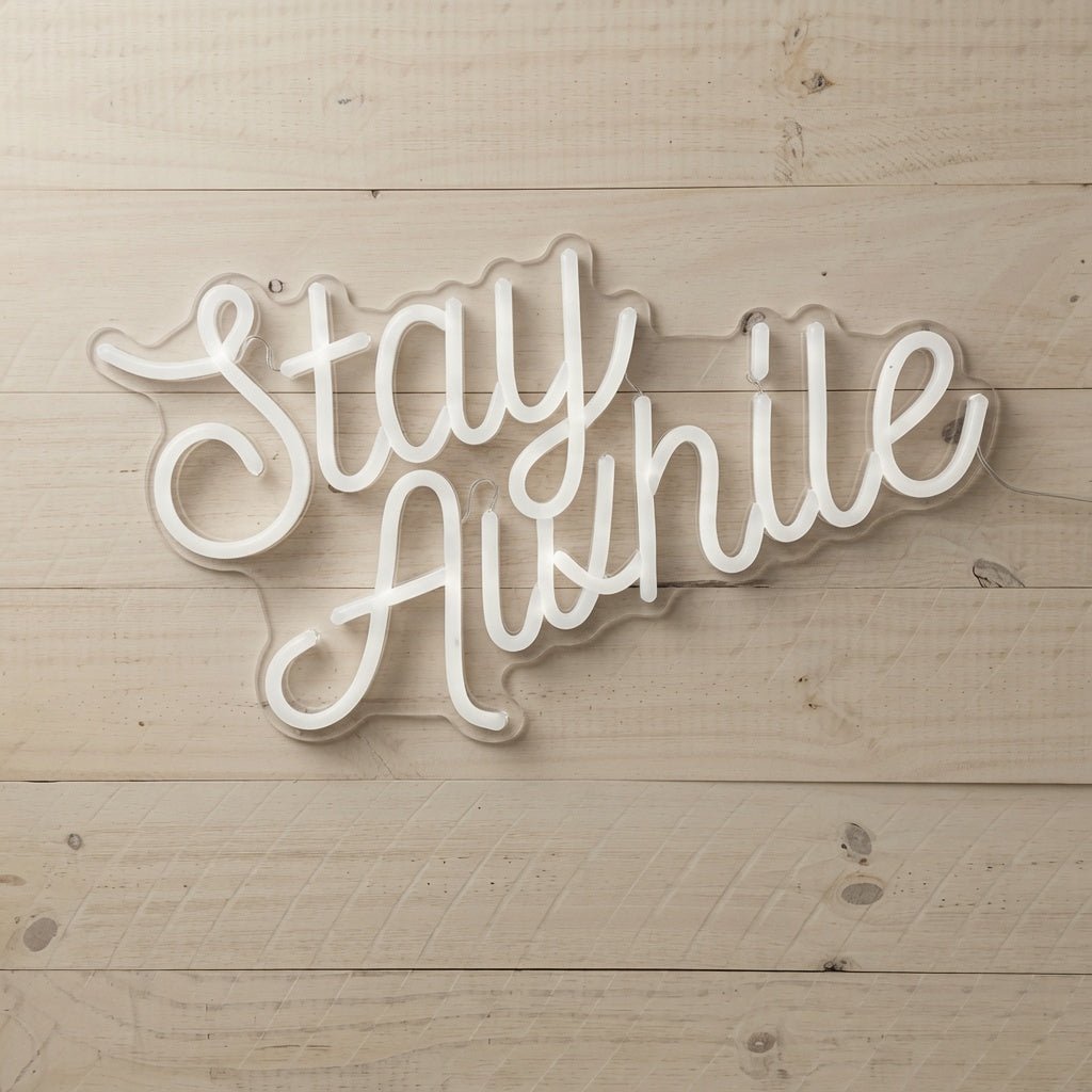 Stay Awhile LED Neon Sign Home Wall Art - Shineneon