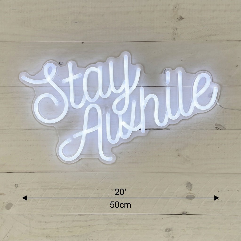 Stay Awhile LED Neon Sign Home Wall Art - Shineneon