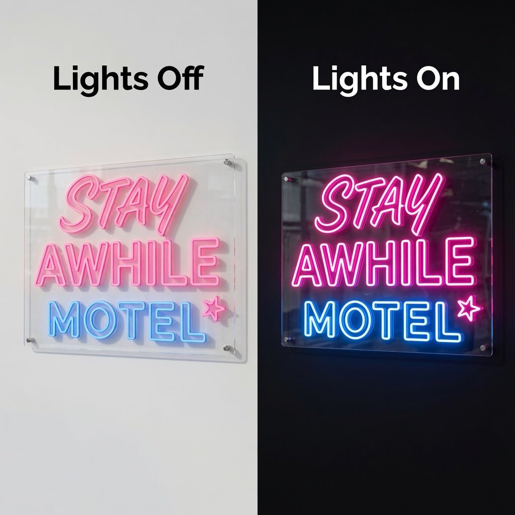 Stay Awhile Motel LED Neon Sign - Shineneon