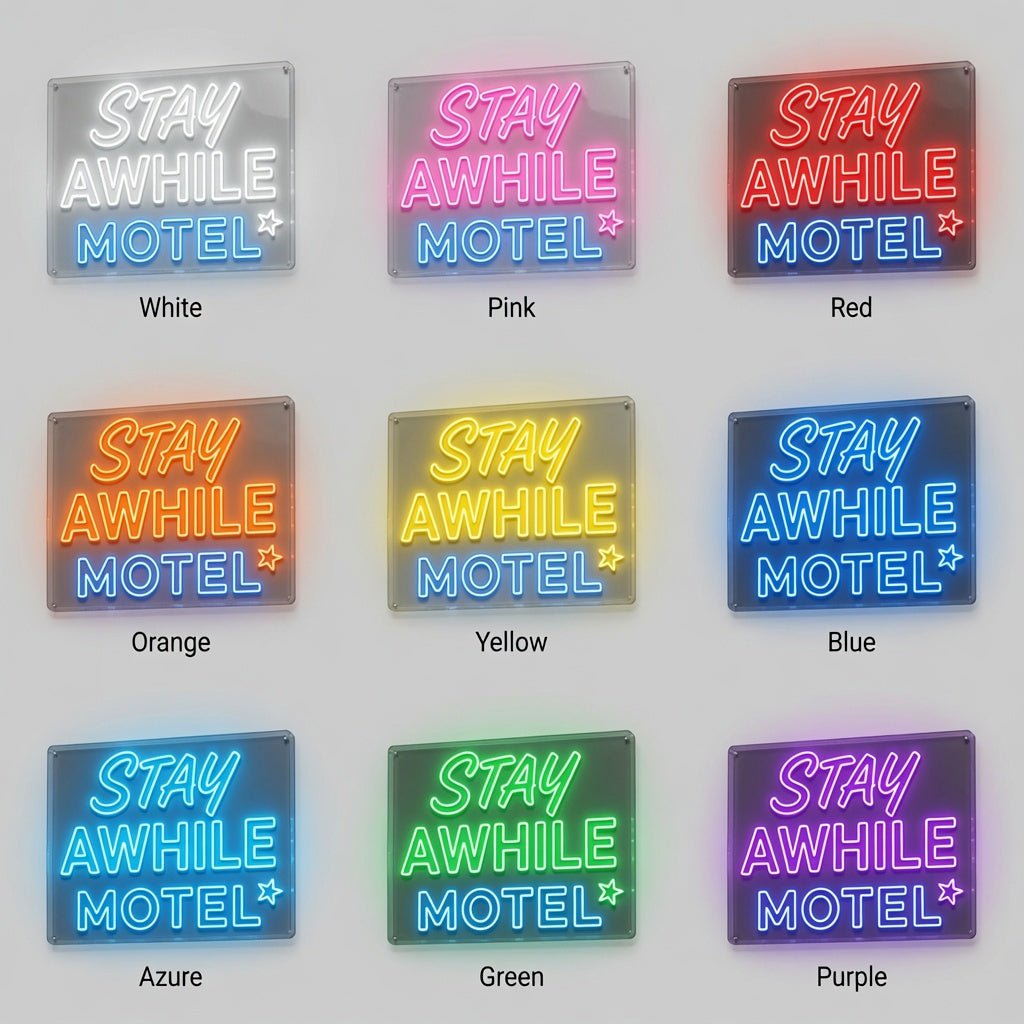 Stay Awhile Motel LED Neon Sign - Shineneon