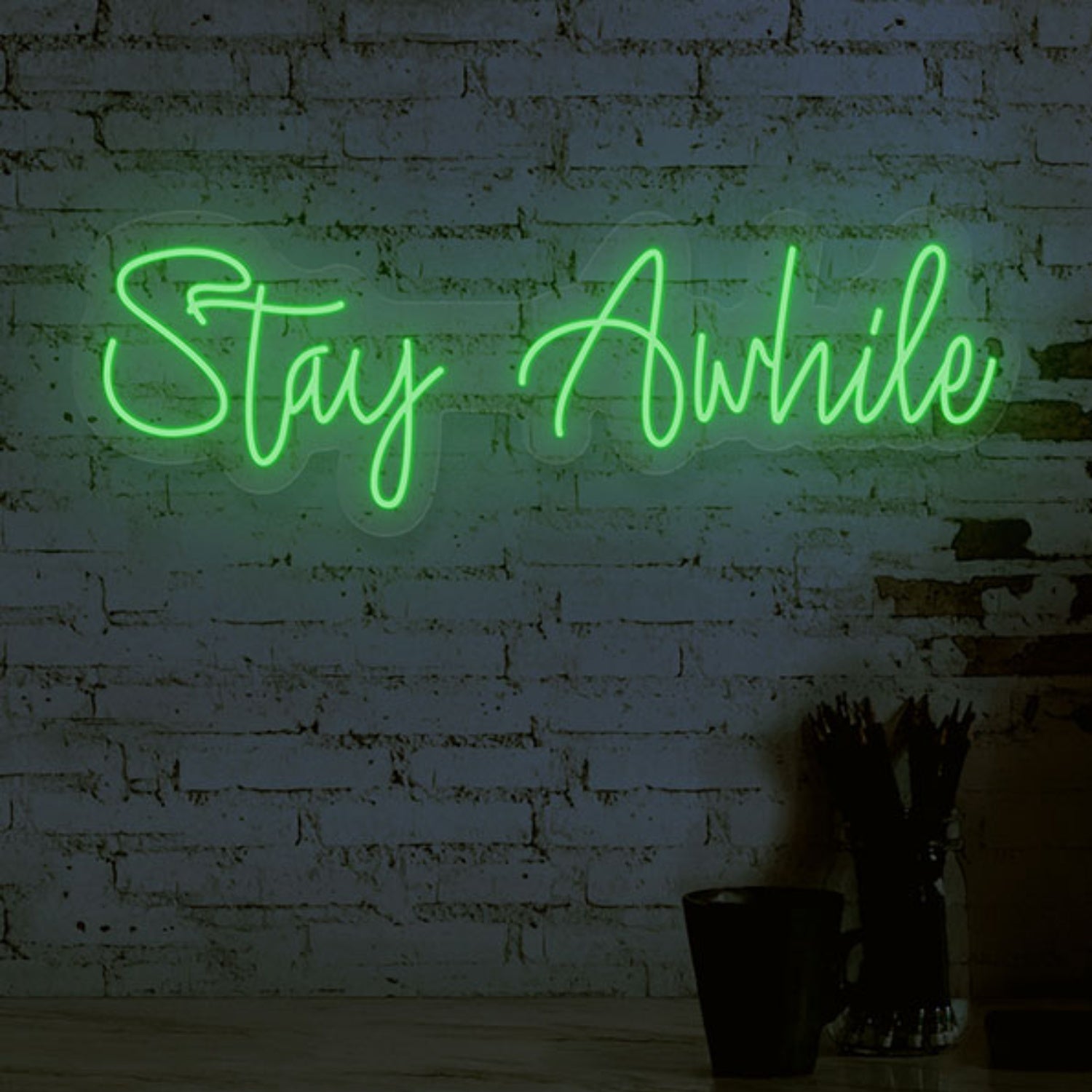 Stay Awhile Neon Sign Wall Art Decor | Shineneon