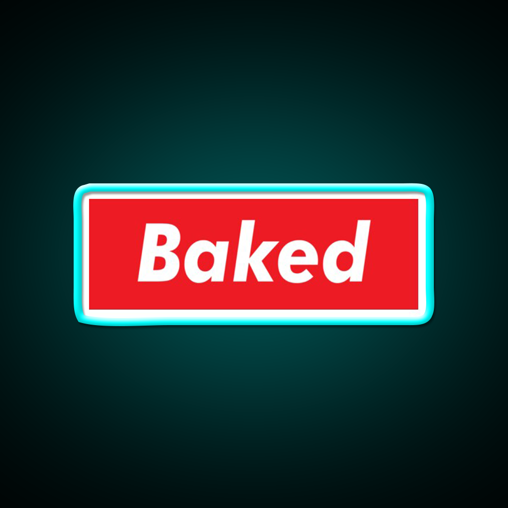 Stay Baked Hemp Inspired Green Leaf Led Neon Sign Rgb Color - Size and dimension reference