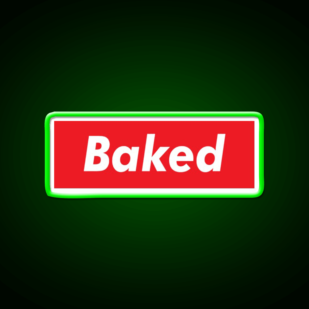 Stay Baked Hemp Inspired Green Leaf Led Neon Sign Rgb Color - Shineneon