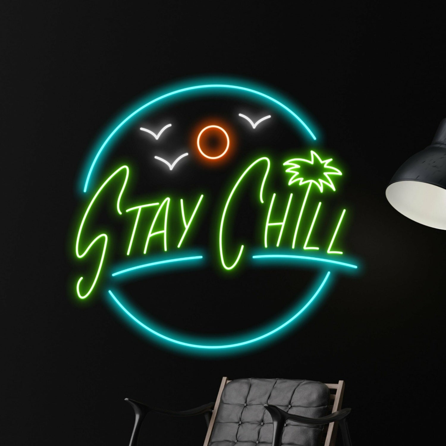 Stay Chill Summer Beach Led Neon Sign Chill On The Beach Decor | Shineneon