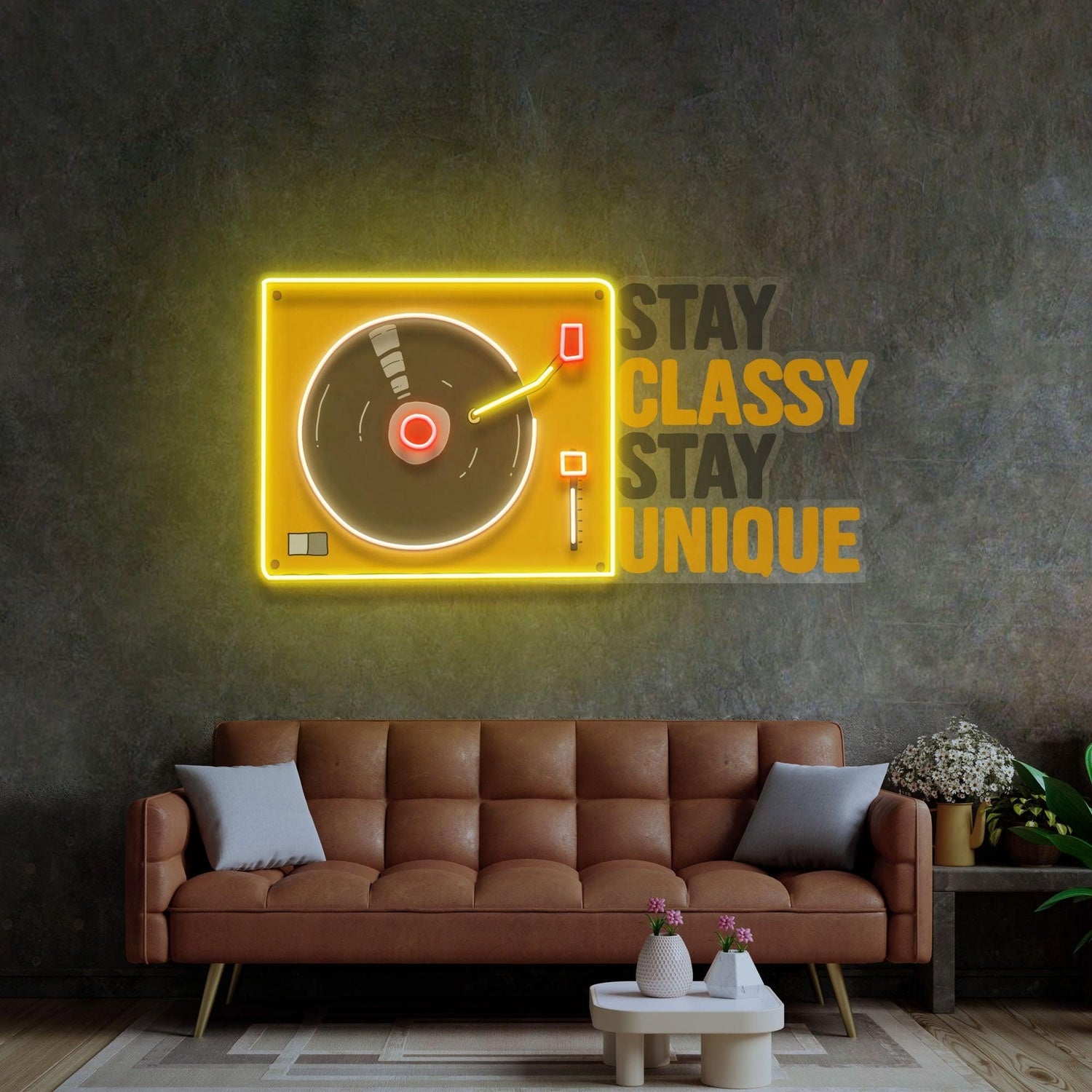 Stay Classy Stay Unique Retro Vinyl Uv Printed Led Neon Sign For Home Decor | Shineneon