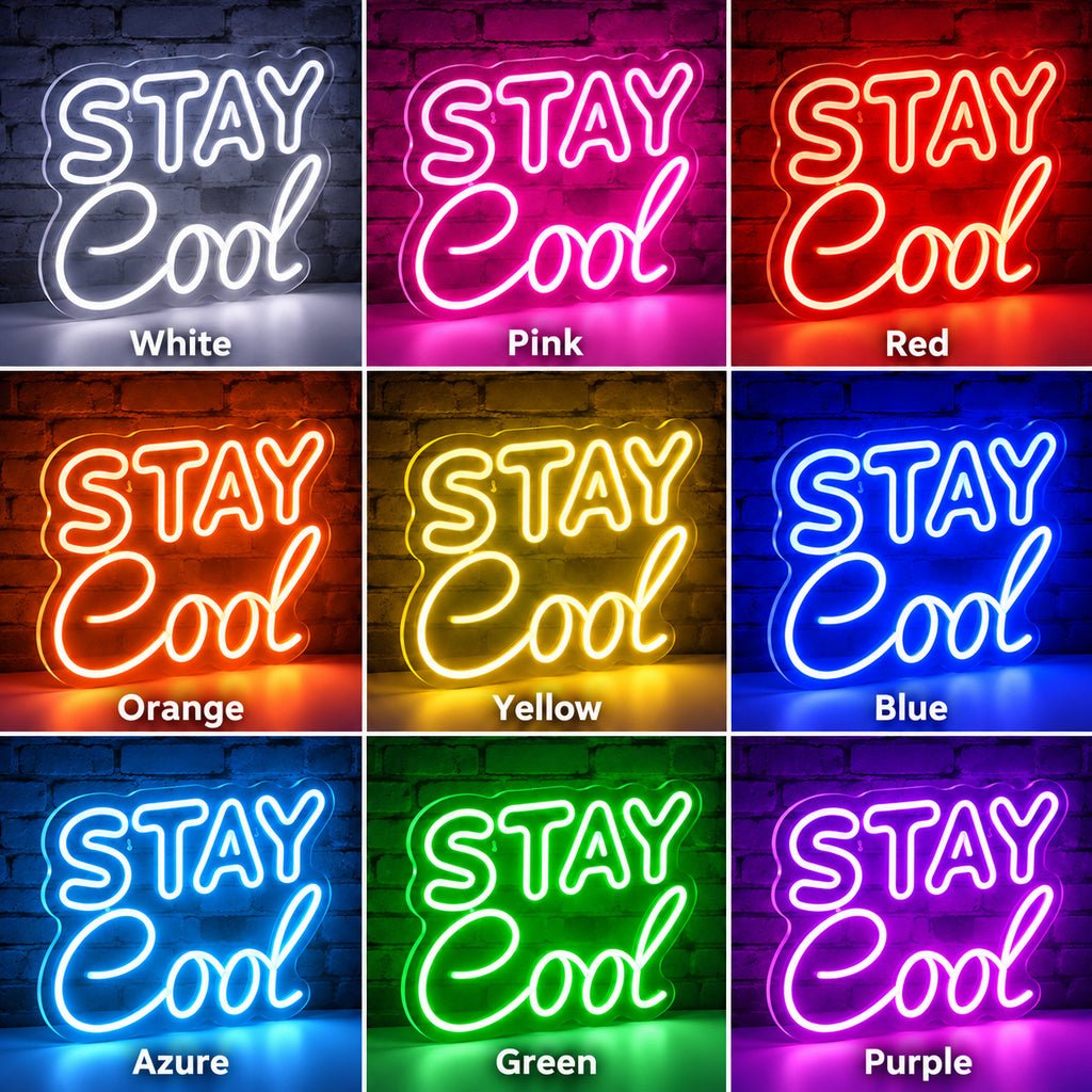 Stay Cool Blue Pink LED Neon Sign - Shineneon