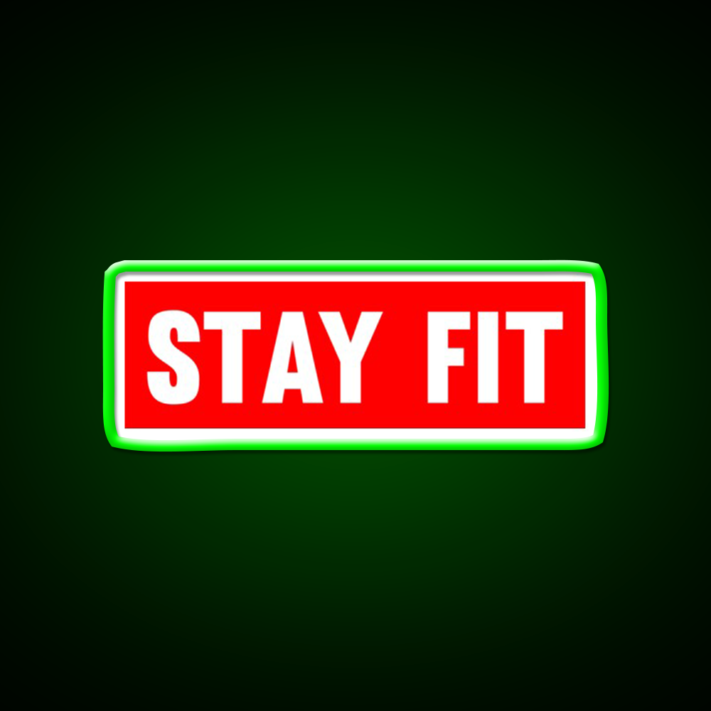 Stay Fit Gym Fitness Led Neon Sign Rgb Color