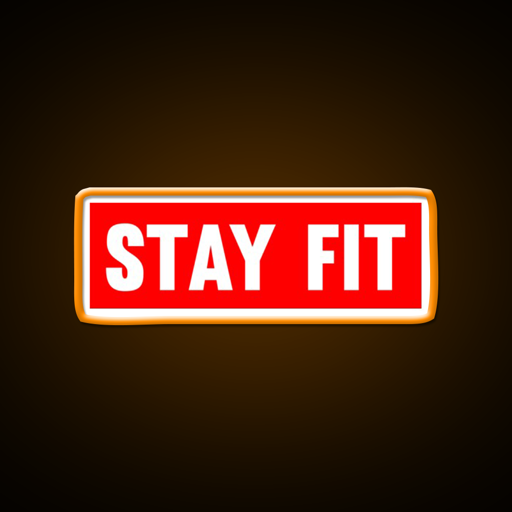 Stay Fit Gym Fitness Led Neon Sign Rgb Color