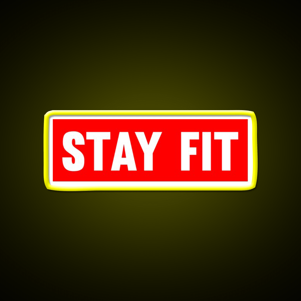 Stay Fit Gym Fitness Led Neon Sign Rgb Color