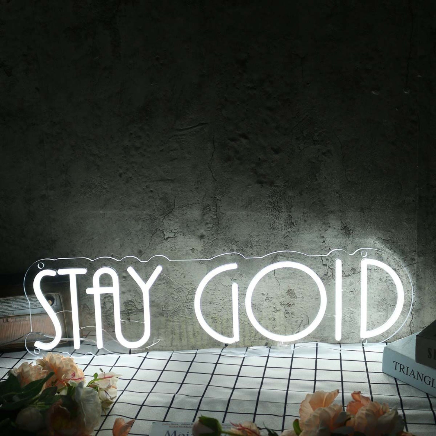 Stay Gold White Neon Sign For Inspirational And Positive Spaces | Shineneon