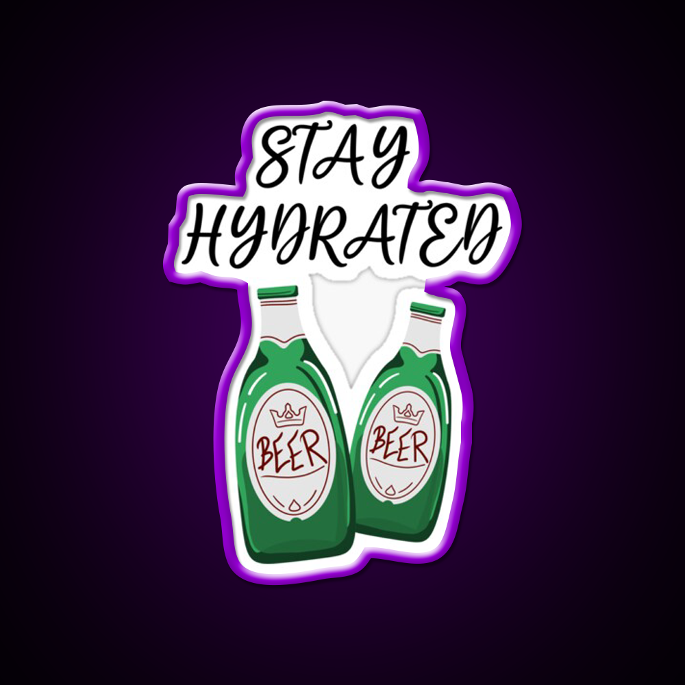 Stay Hydrated Funny Beer Design Man Cave Bar Led Neon Sign Rgb Color - LED neon sign view 9