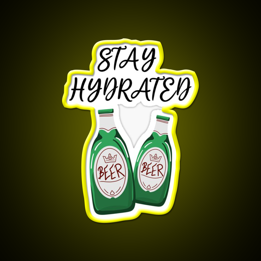 Stay Hydrated Funny Beer Design Man Cave Bar Led Neon Sign Rgb Color - LED neon sign view 7