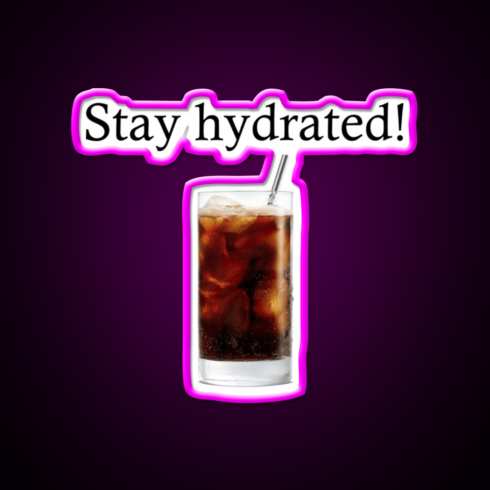 Stay Hydrated With A Rum And Coke Cocktail Bar Decor Led Neon Sign Rgb Color - Shineneon