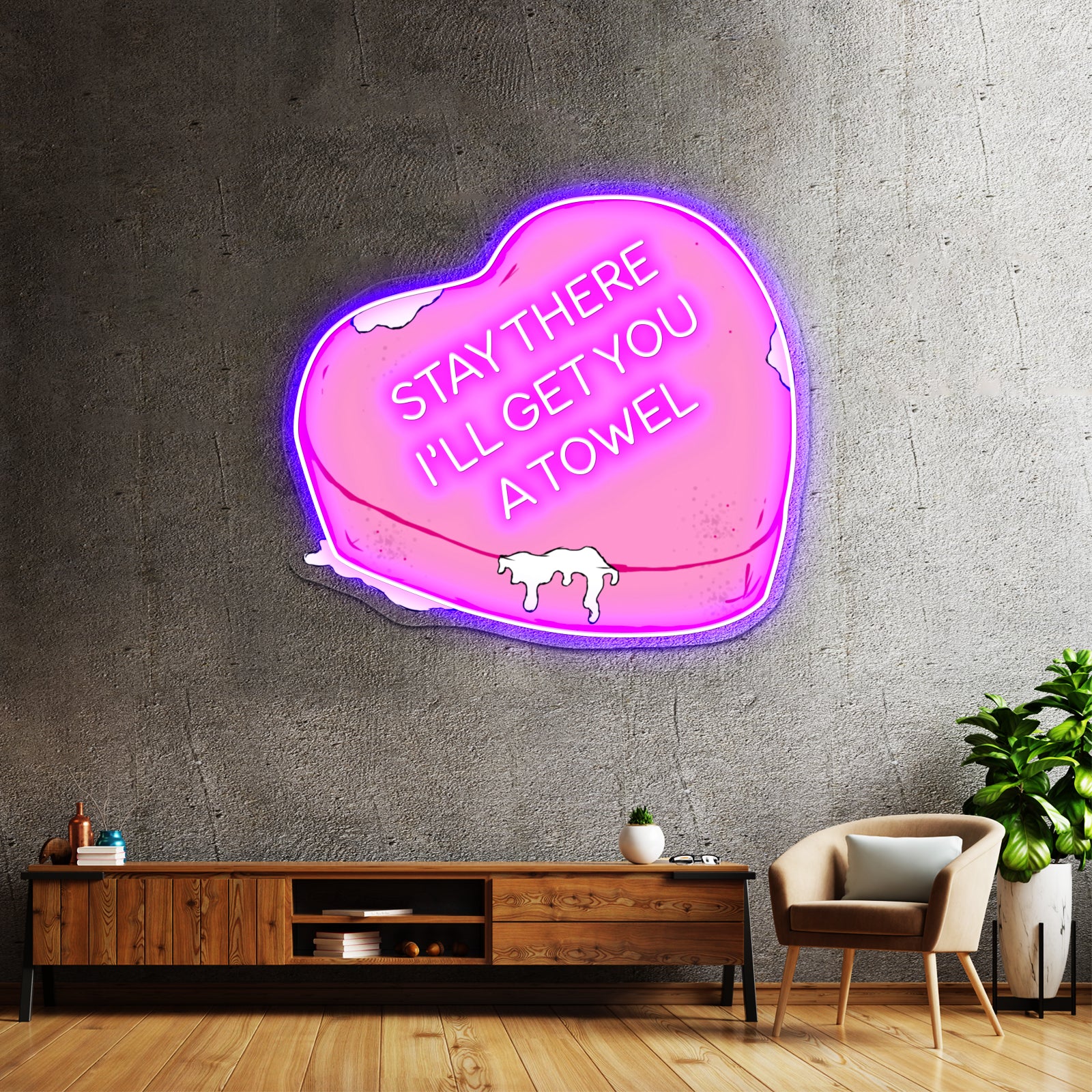 Stay There Ill Get You A Towel Artwork Neon Signs For Sale | Shineneon
