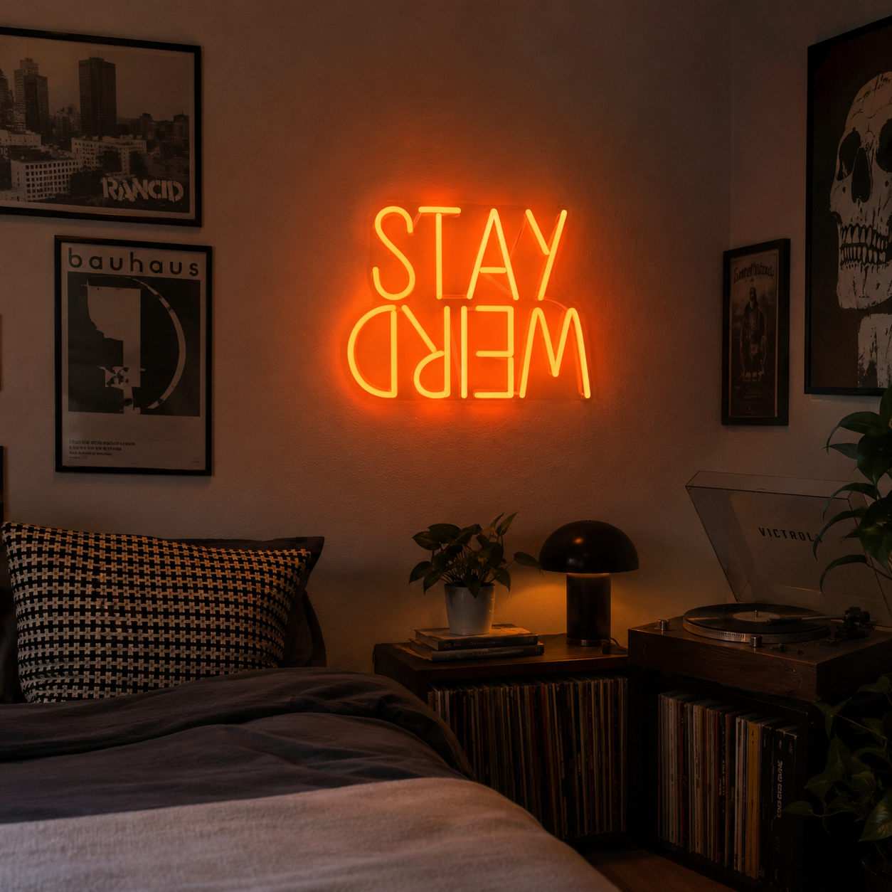 Stay Weird LED Neon Sign Wall Neon Sign - 03 Real Lifestyle Scene