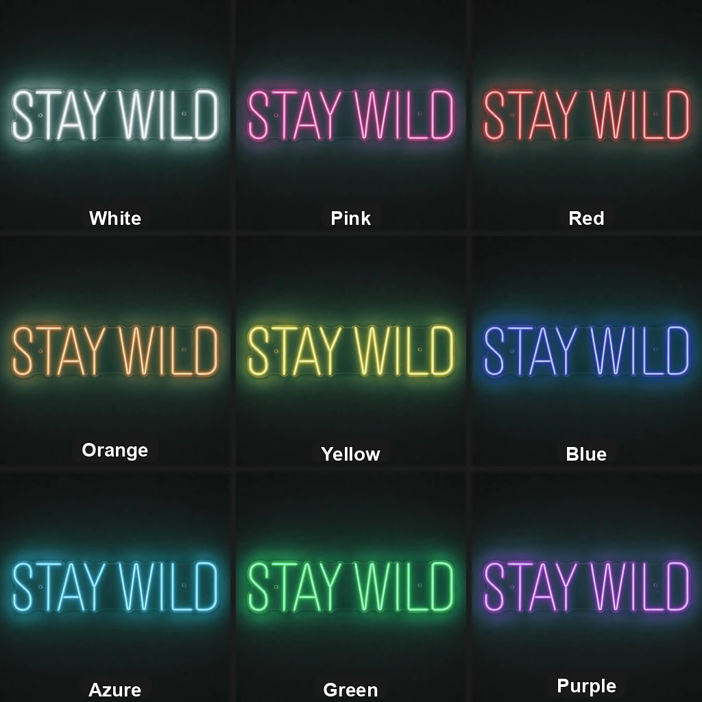 Stay Wild LED Neon Sign Man Cave Neon Sign - Shineneon