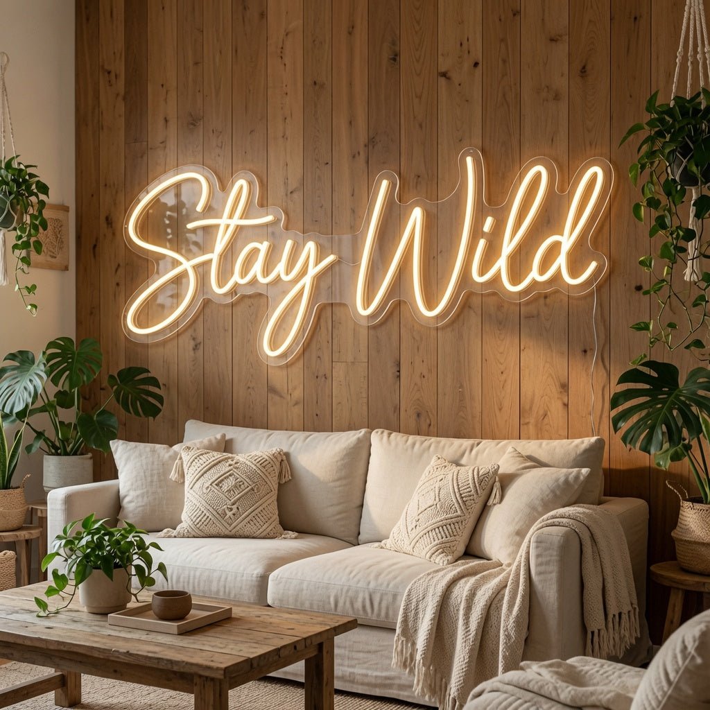Stay Wild Lettering Home Decor LED Neon Sign - Shineneon