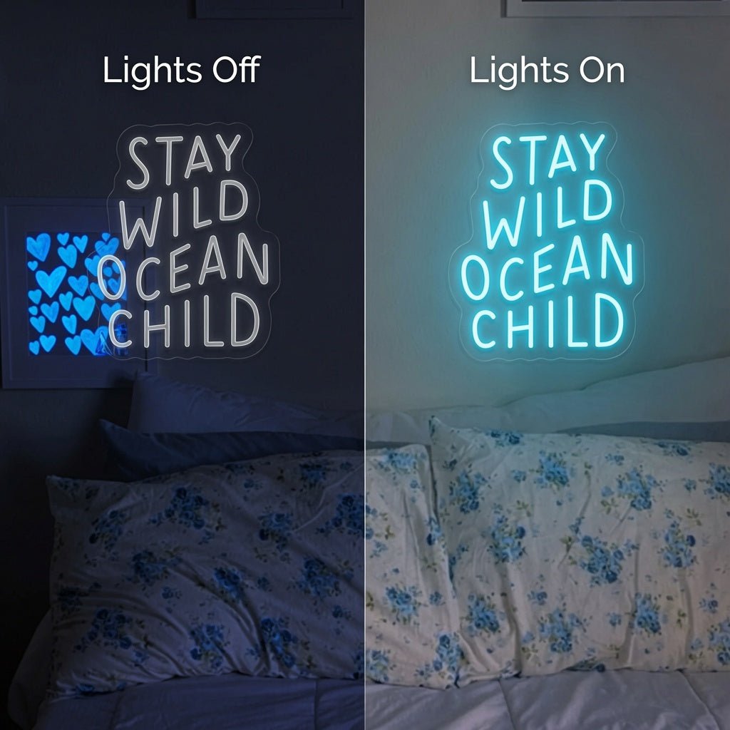 Stay Wild Ocean Child LED Neon Sign Home Decor - Shineneon