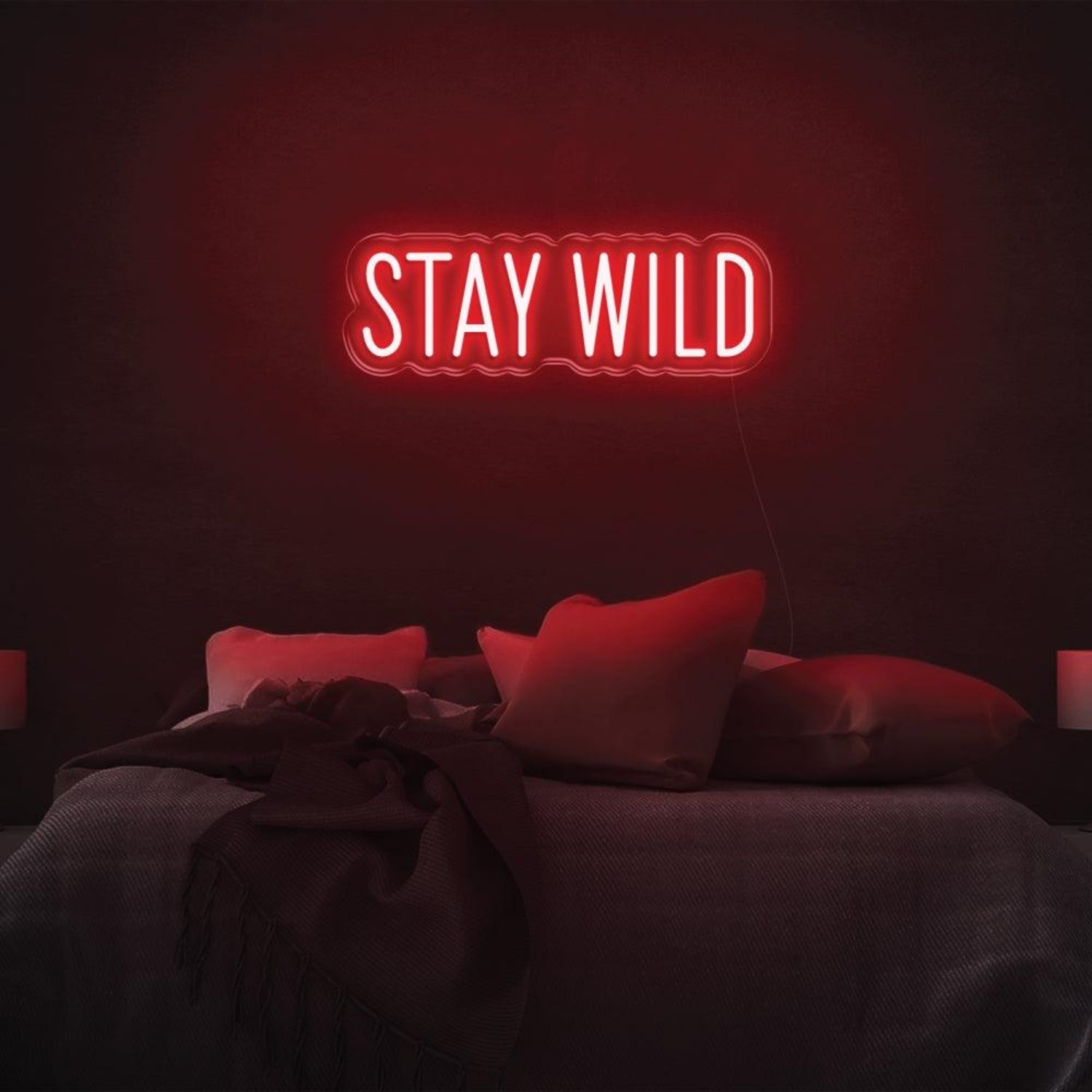 Stay Wild Warm Yellow Led Neon Sign For Modern Bedroom Decor | Shineneon