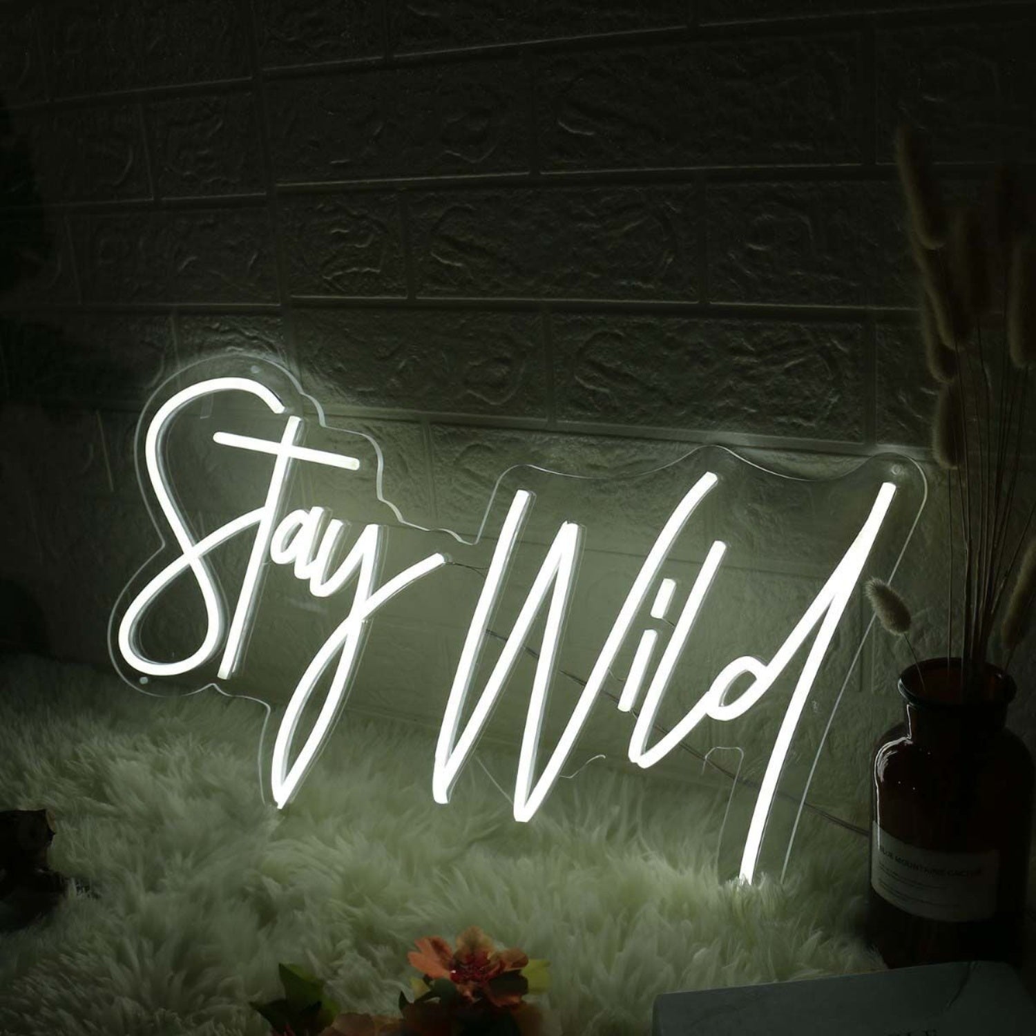 Stay Wild White Neon Sign For Inspirational And Positive Spaces | Shineneon