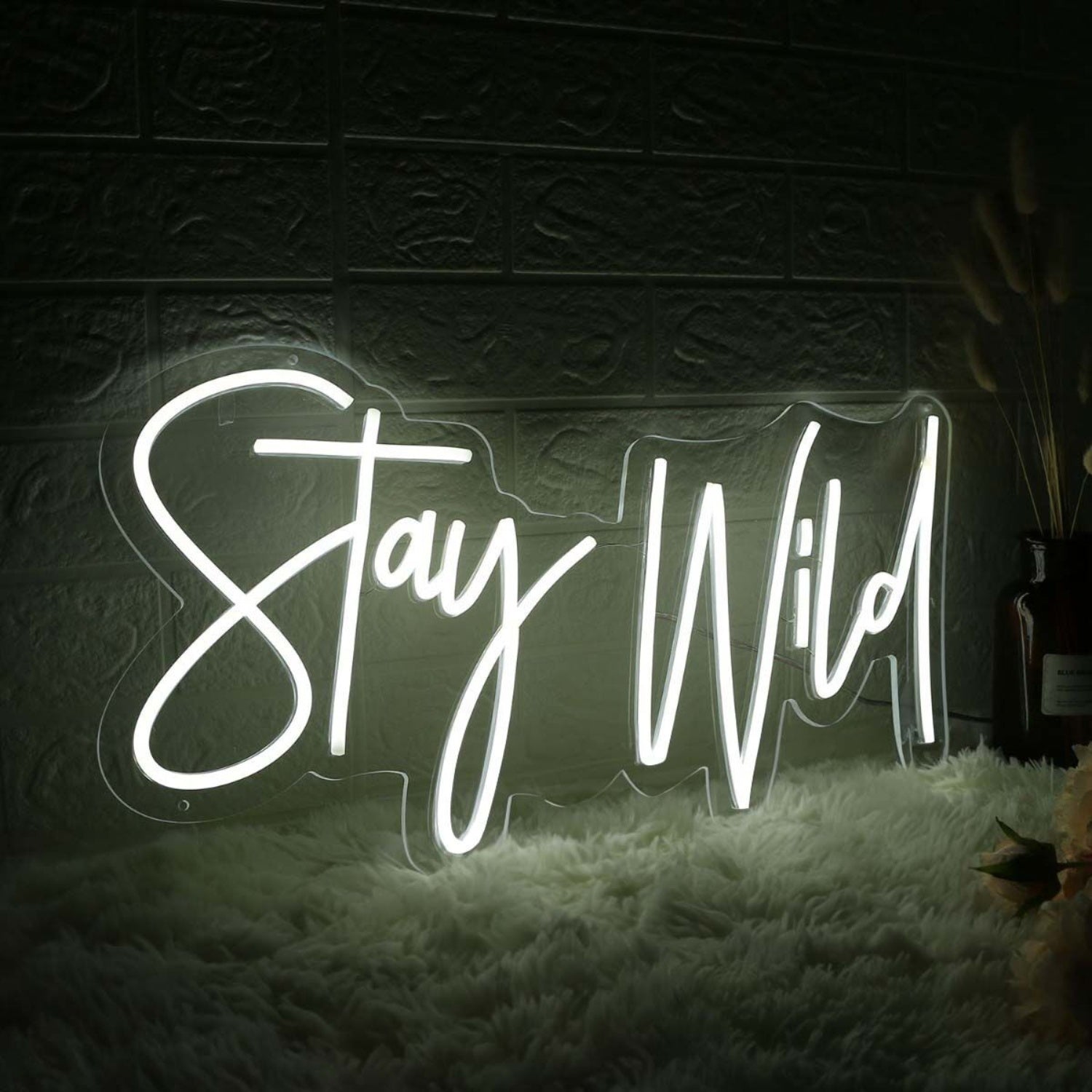Stay Wild White Neon Sign For Inspirational And Positive Spaces | Shineneon