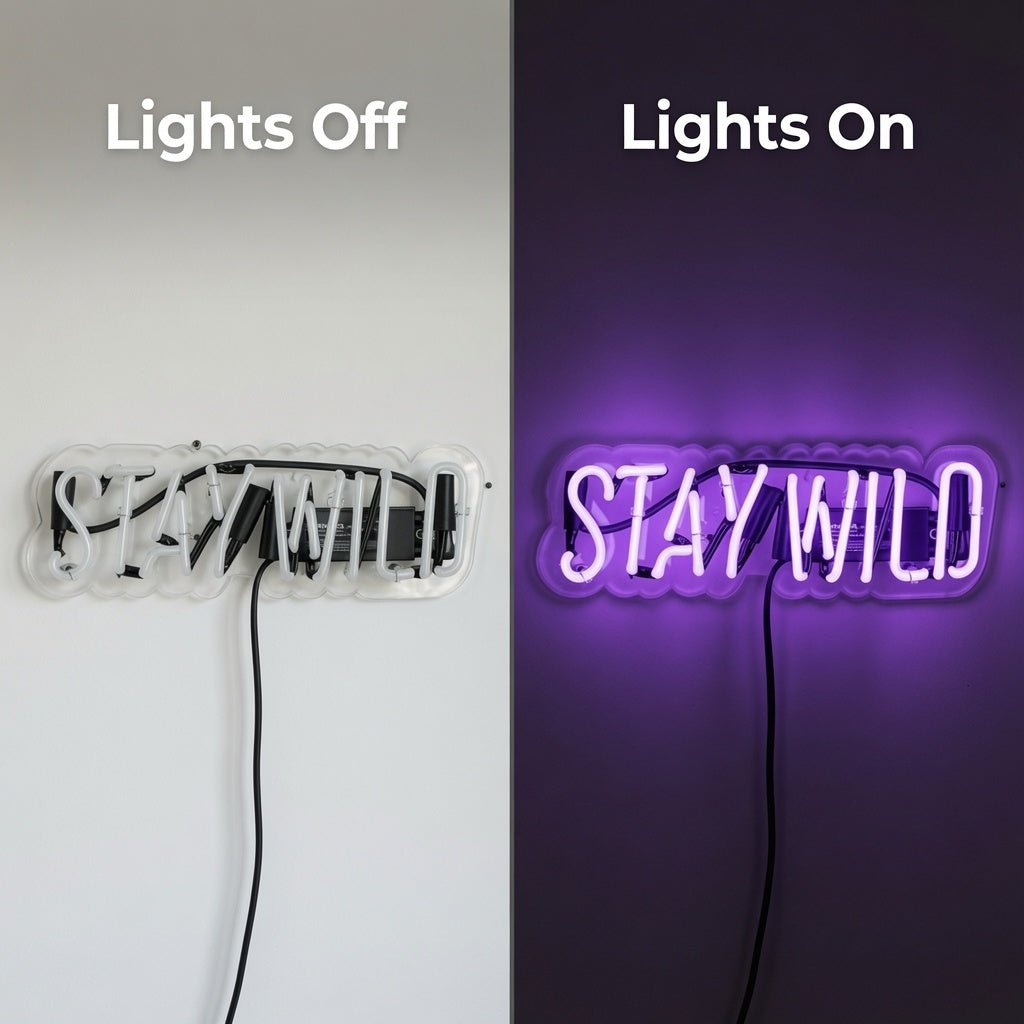 Stay Wild Word Art Wall Decor LED Neon Sign - Shineneon