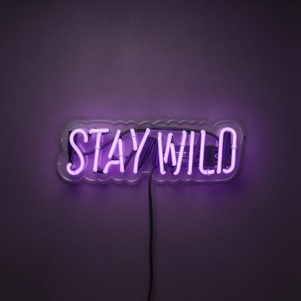 Stay Wild Word Art Wall Decor LED Neon Sign - Shineneon