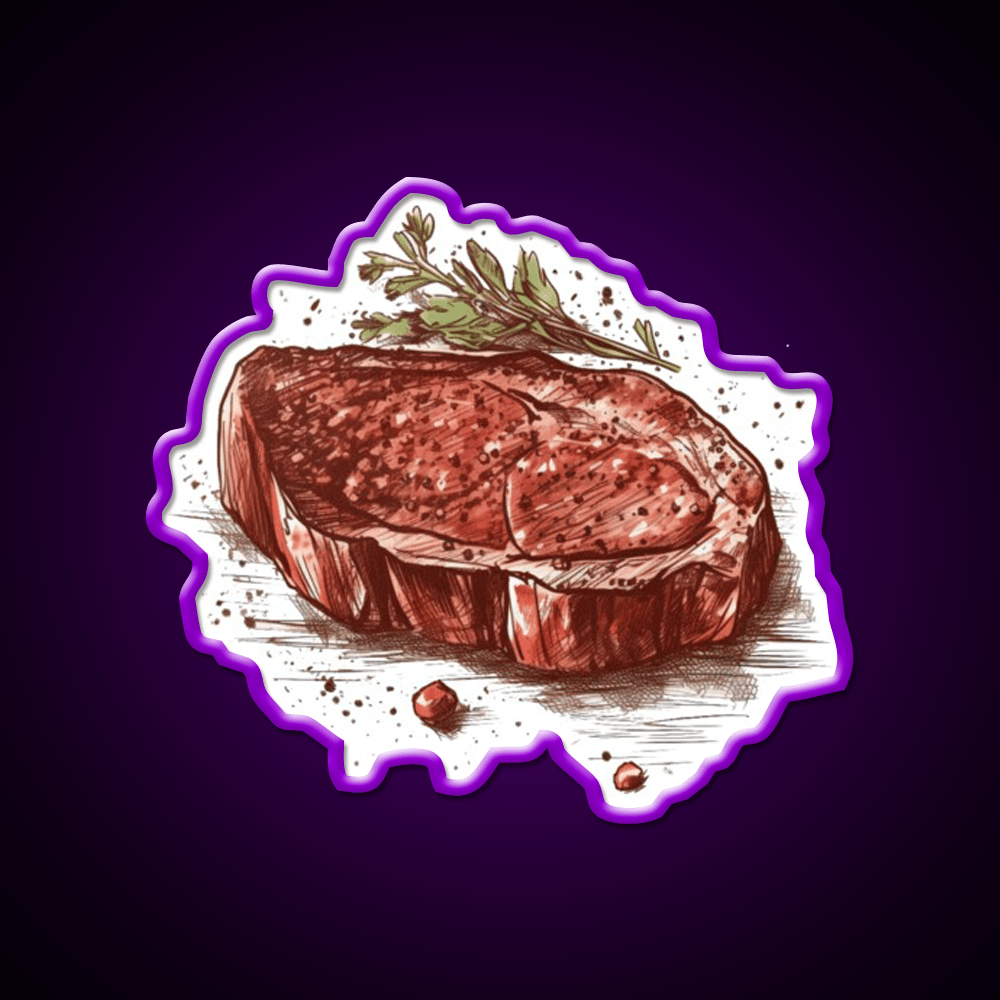Steak Snack Food Led Neon Sign Rgb Color - Shineneon