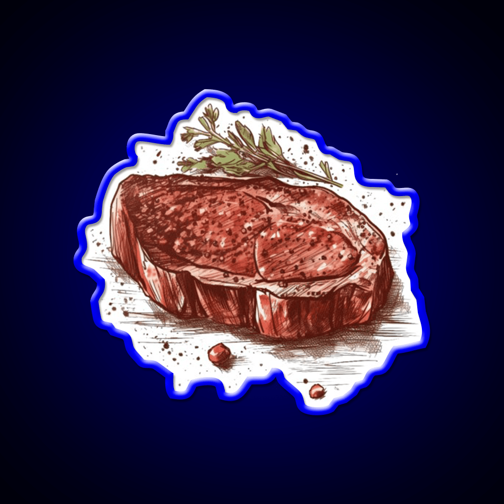 Steak Snack Food Led Neon Sign Rgb Color - Shineneon