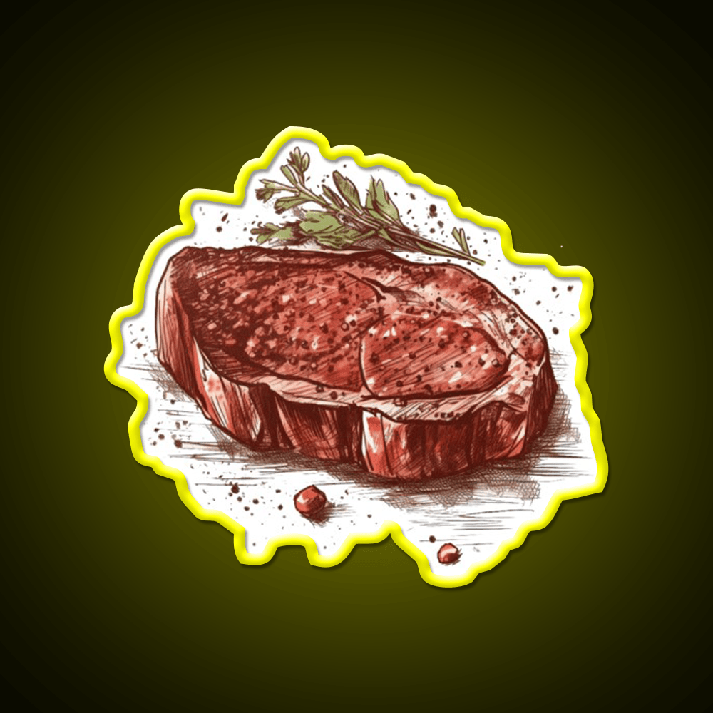 Steak Snack Food Led Neon Sign Rgb Color - Shineneon
