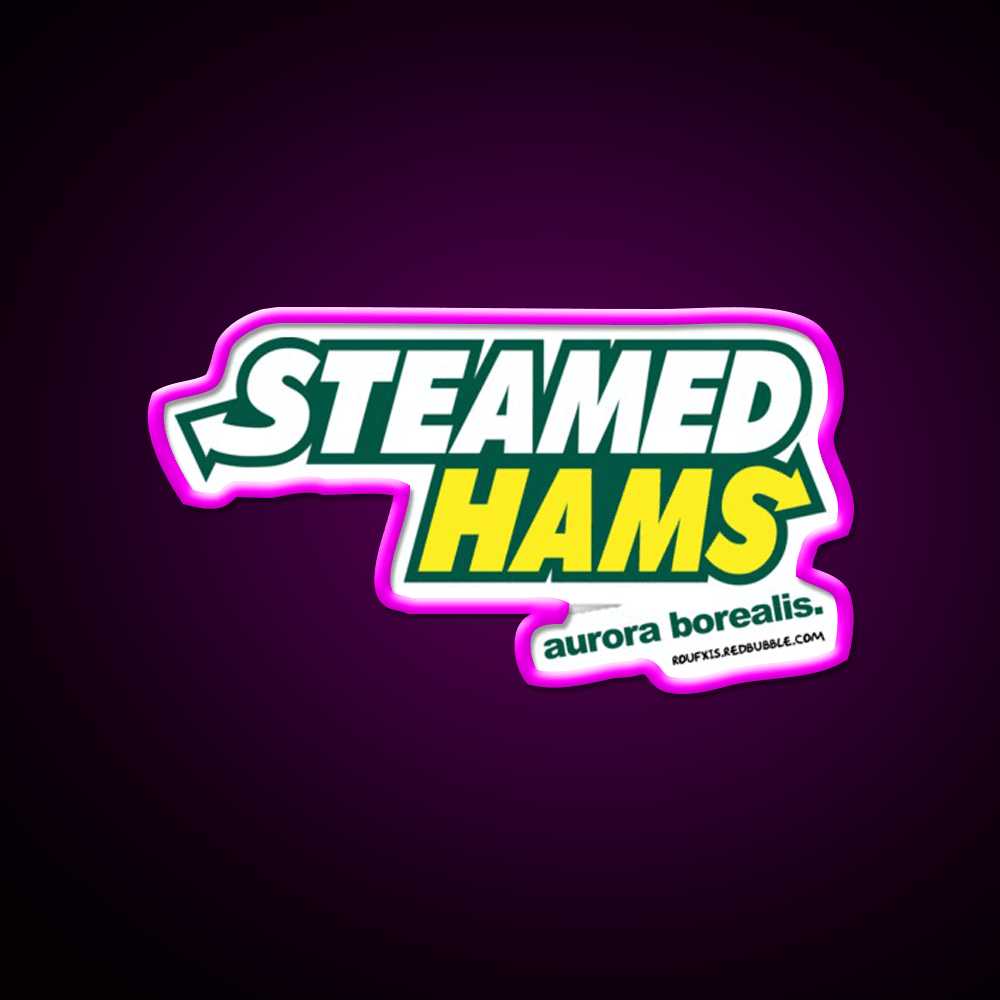 Steamed Hams Way Roufxis Rb Fast Food Led Neon Sign For Burger Place Rgb Color - Shineneon