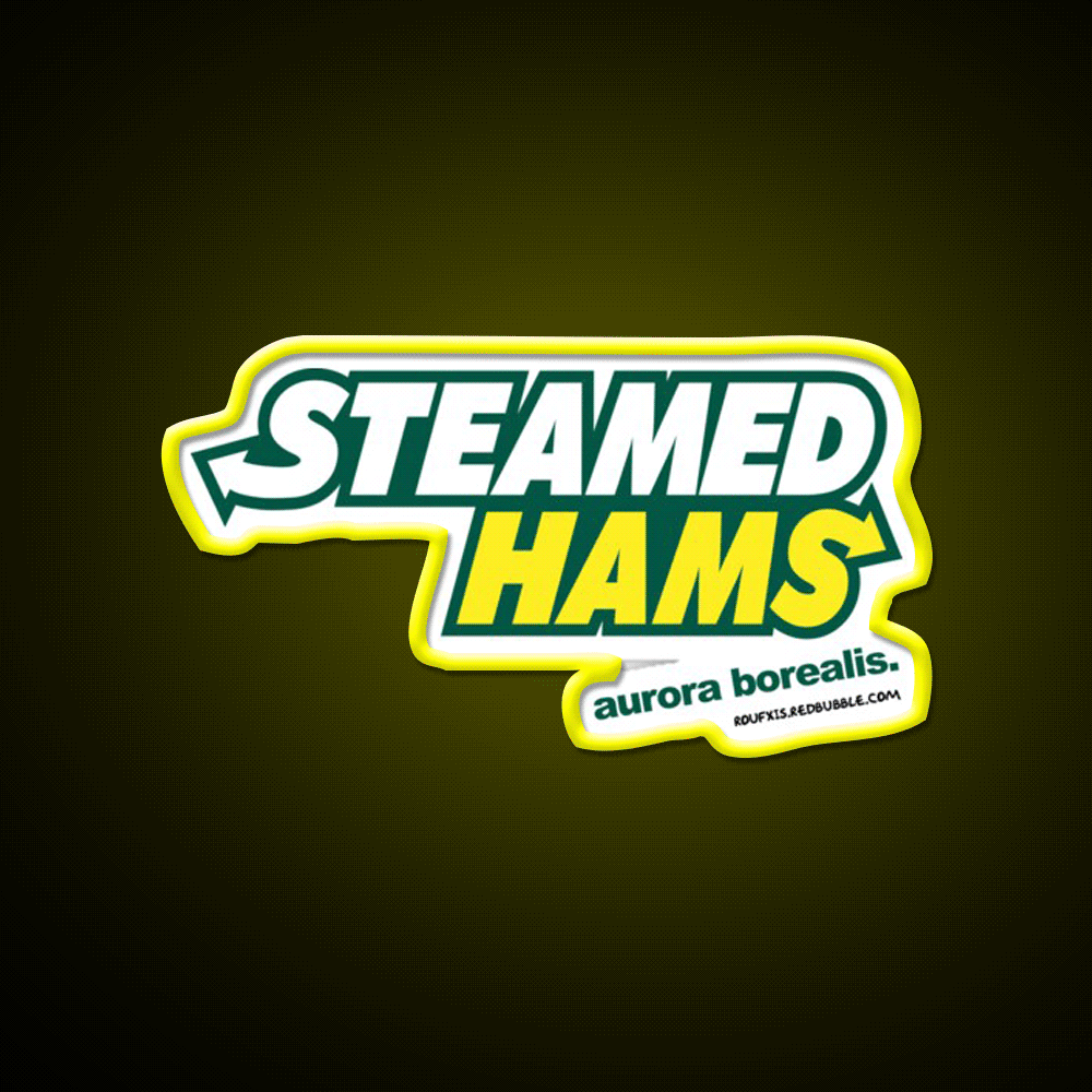 Steamed Hams Way Roufxis Rb Fast Food Led Neon Sign For Burger Place Rgb Color - Custom LED neon sign front view