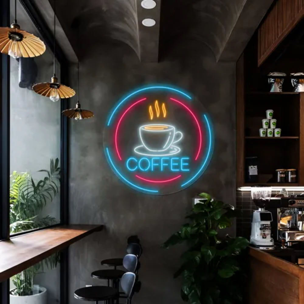 Steaming Cup Coffee Led Neon Sign | Shineneon
